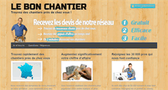 Desktop Screenshot of lebonchantier.com