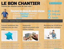Tablet Screenshot of lebonchantier.com
